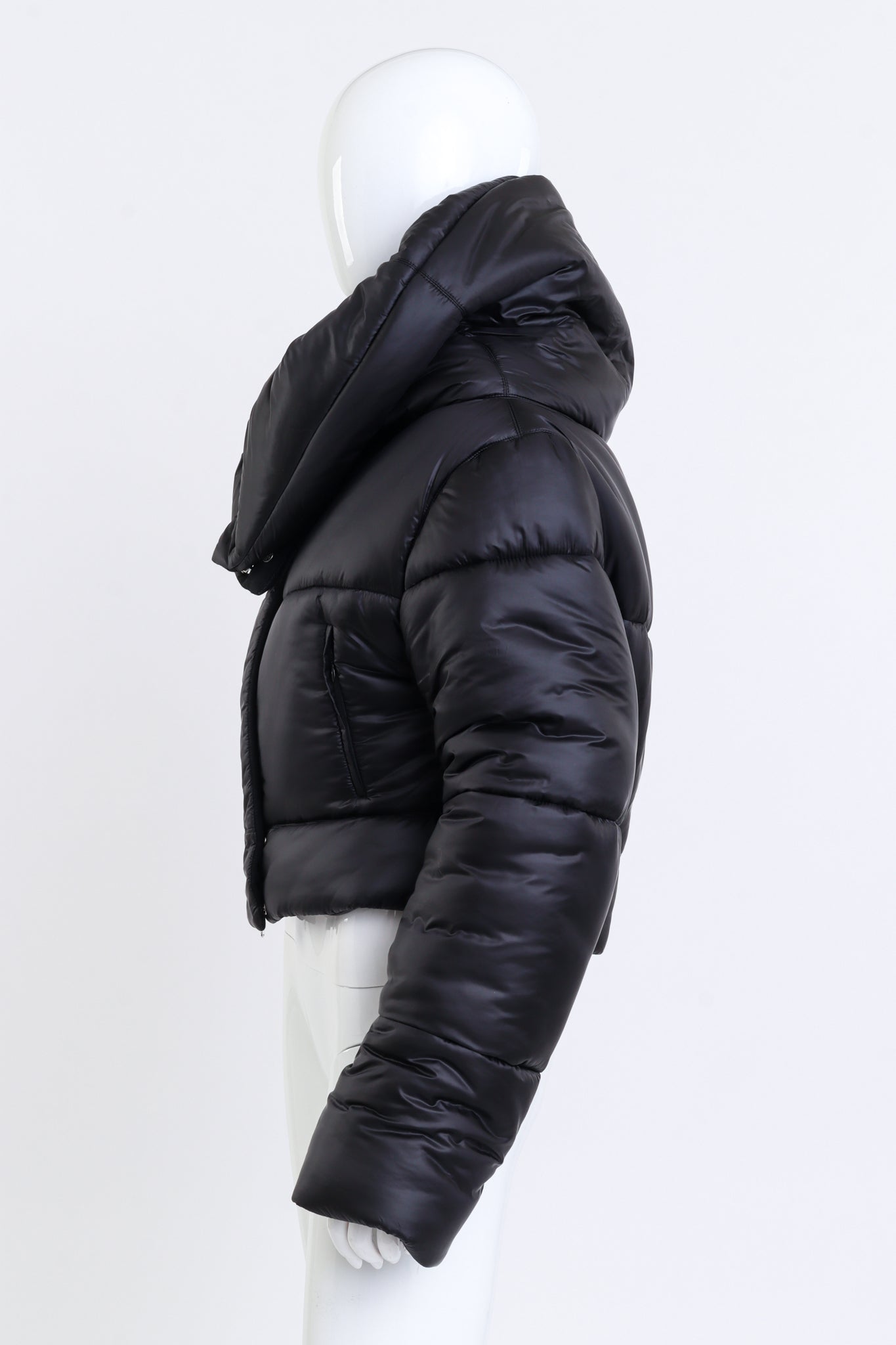 Cropped Puffer Jacket by Alaia on mannequin side @Recess LA