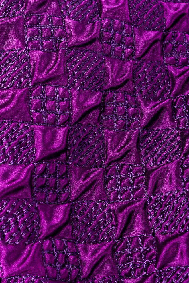 Vintage André Laug Diamond Quilted Coat fabric closeup @recessla