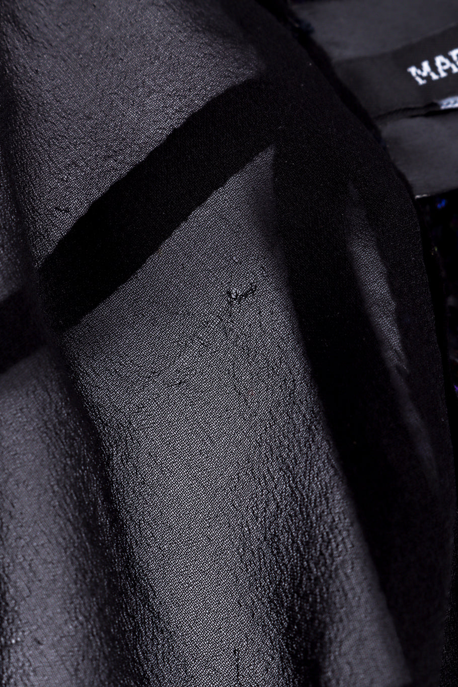 Ann Demeulemeester Silk Sequin Vest Top small snag closeup @recessla