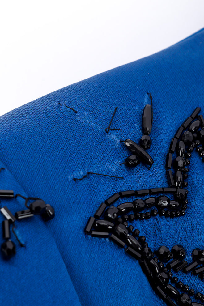 Vintage Apropos Beaded Crop Jacket missing beads closeup @recessla