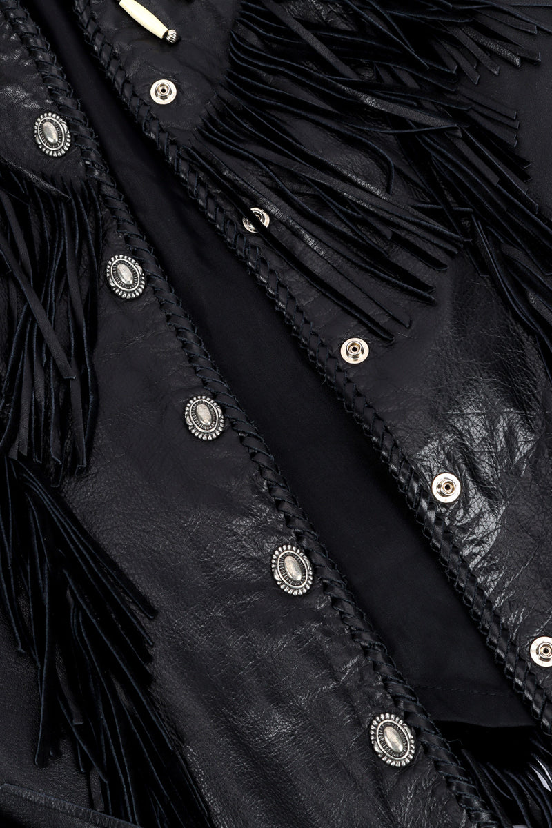 Vintage Arturo Beaded Leather Fringe Jacket – Recess