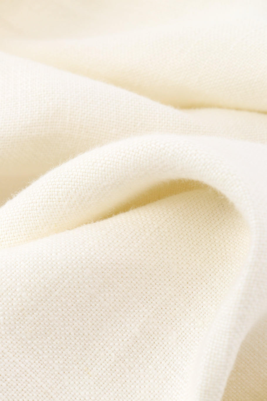 Vintage Alberta Ferretti woven linen embroidered cream mock tunic vest and pant twin set close up of the creamy linen fabric @Recess LA