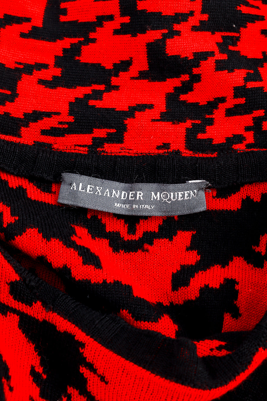 Alexander McQueen 2009 F/W Houndstooth Knit Dress label @recess la