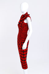 Alexander McQueen 2009 F/W Houndstooth Knit Dress side on mannequin @recess la