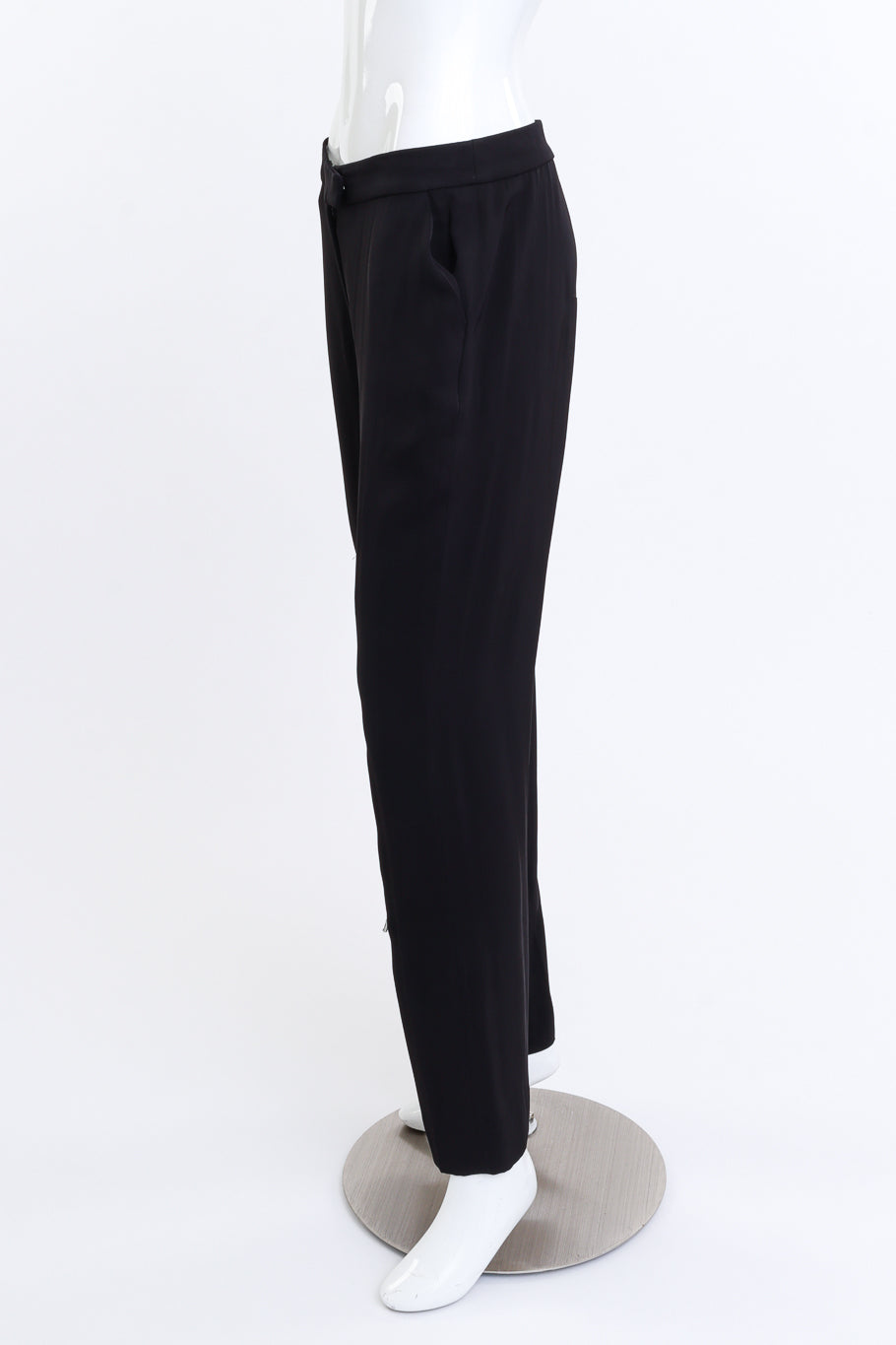 Alexander McQueen Zip Front Straight Leg Pant side on mannequin @recess la