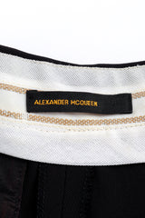 Alexander McQueen Zip Front Straight Leg Pant label @recess la