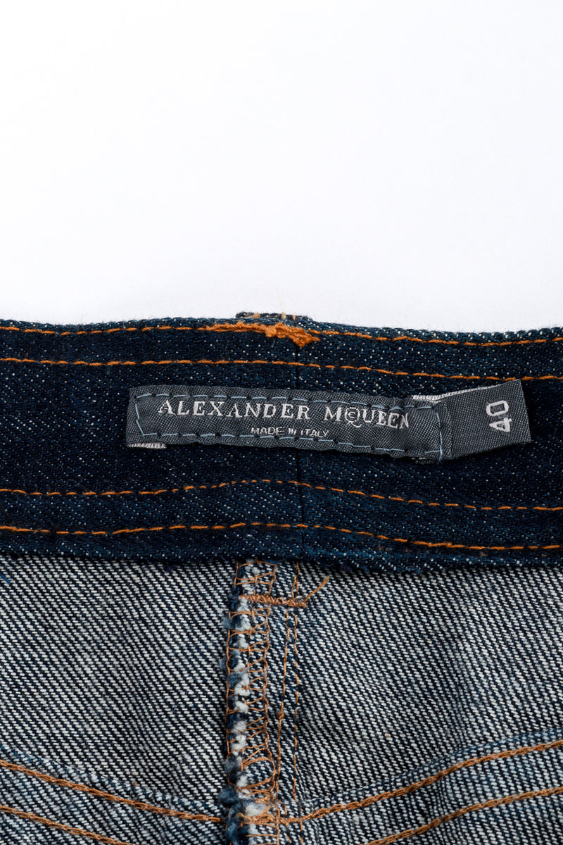 Alexander McQueen 2004 S/S Deliverance Collection Denim Skirt label @RECESS LA