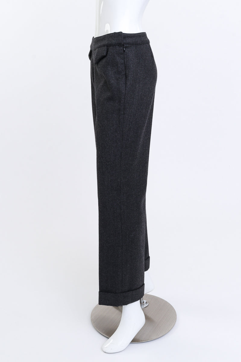 Alexander McQueen Wool Blend Western Pant side on mannequin @recess la