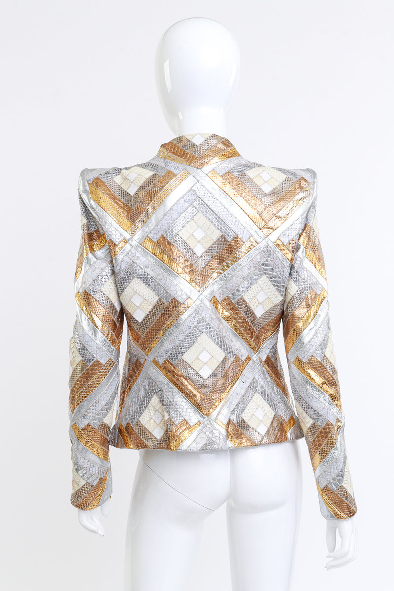 Alexander McQueen Metallic Patchwork Python Blazer back @RECESS LA