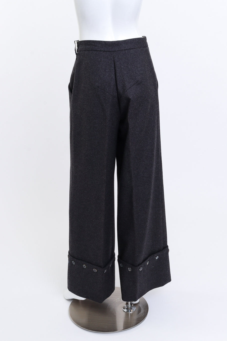 Alexander McQueen Wool Blend Palazzo Pant back on mannequin @recess la