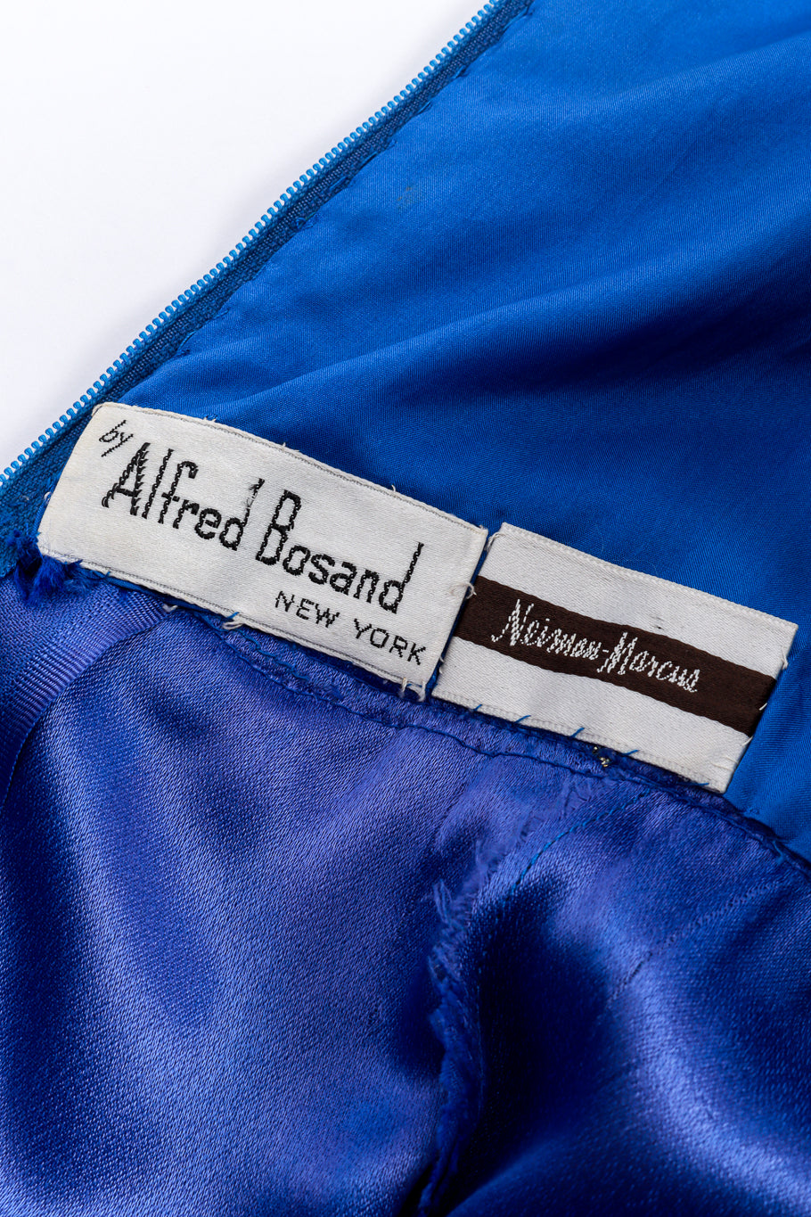 Alfred Bosand Royal Blue Empire Gown label @RECESS LA