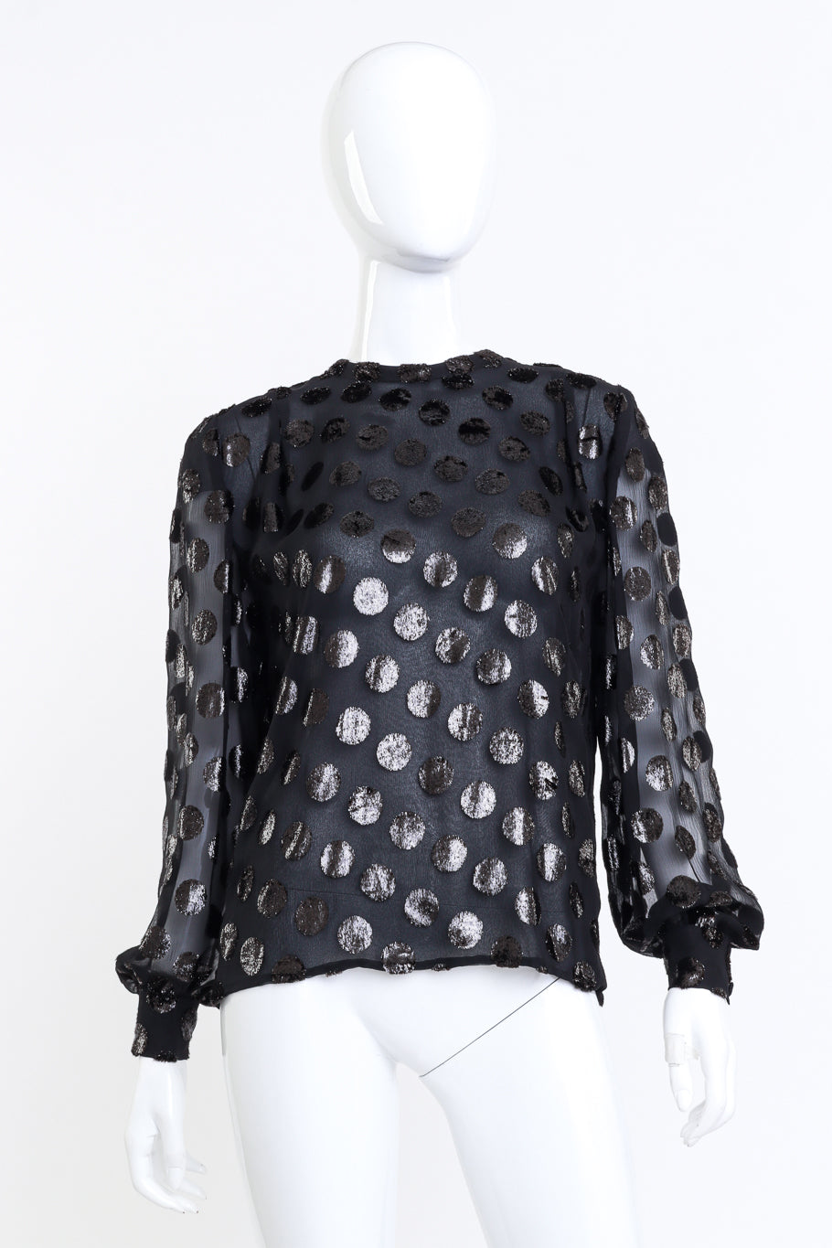 André Laug Metallic Polka Dot Silk Blouse @RECESS LA