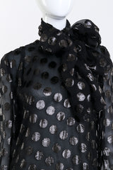 André Laug Metallic Polka Dot Silk Blouse scarf @RECESS LA