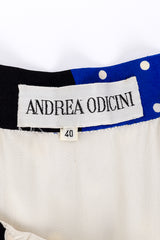 Vintage Andrea Odicini Tiered Color Block Polka Dot Skirt label @recess la