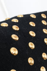 Vintage Anne Klein Studded Wool Cashmere Jacket stud wear closeup recess la