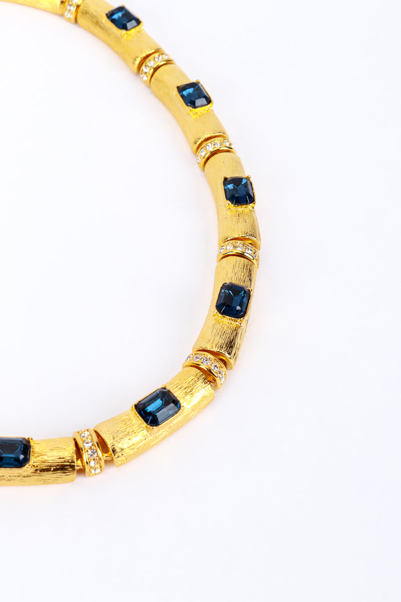 Kenneth Jay Lane Jeweled Bar Link Collar Necklace detail @RECESS LA