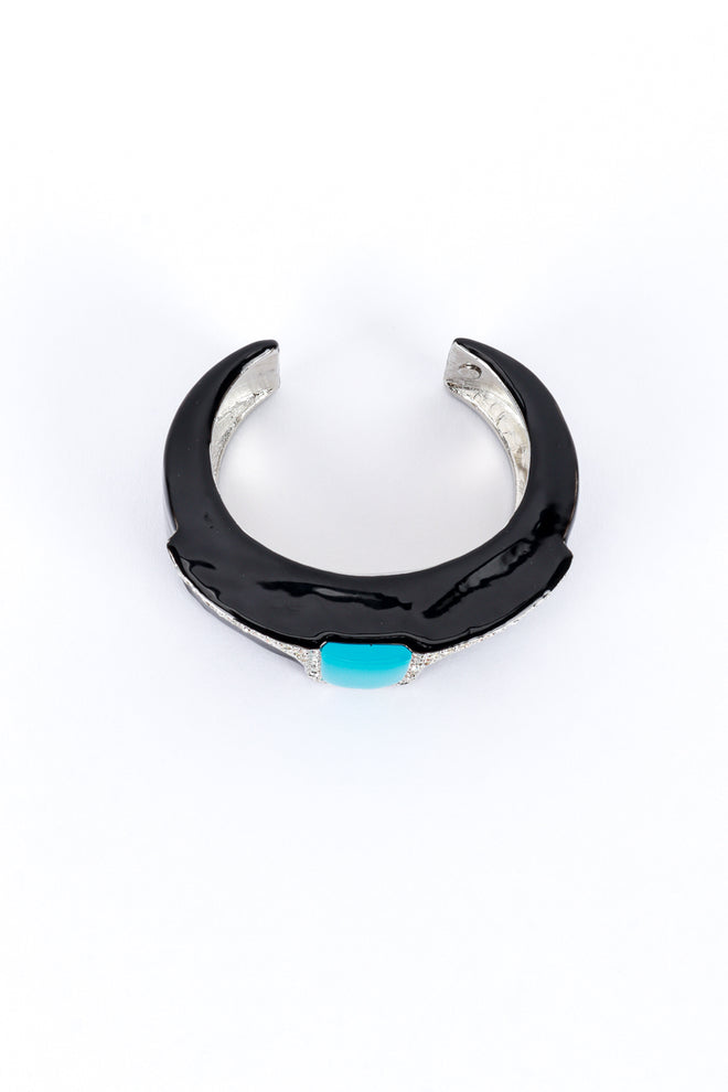 Kenneth Jay Lane Art Deco Enamel & Rhinestone Cuff Bracelet above @RECESS LA