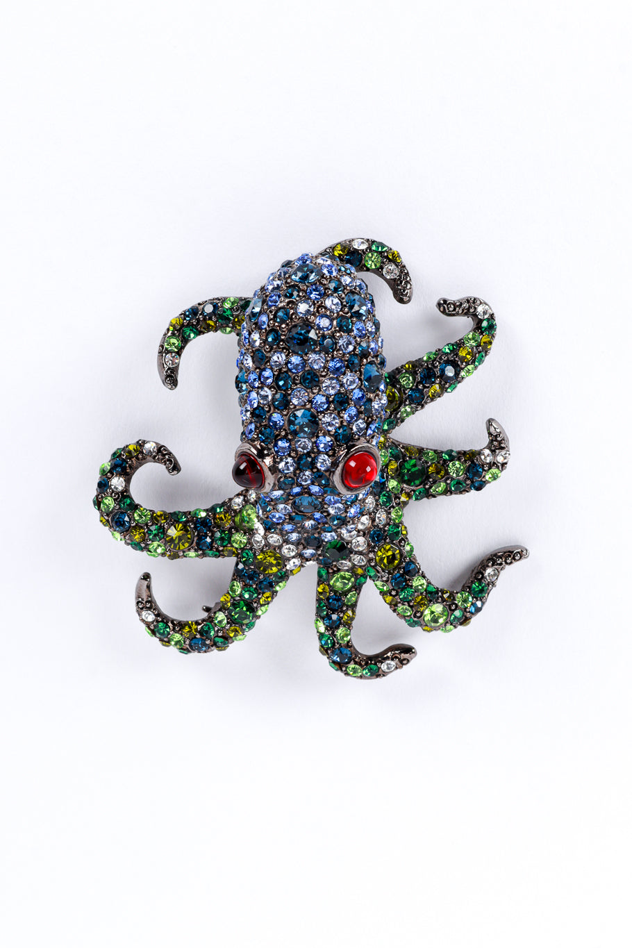 Kenneth Jay Lane Seafoam Rhinestone Octopus Brooch @RECESS LA