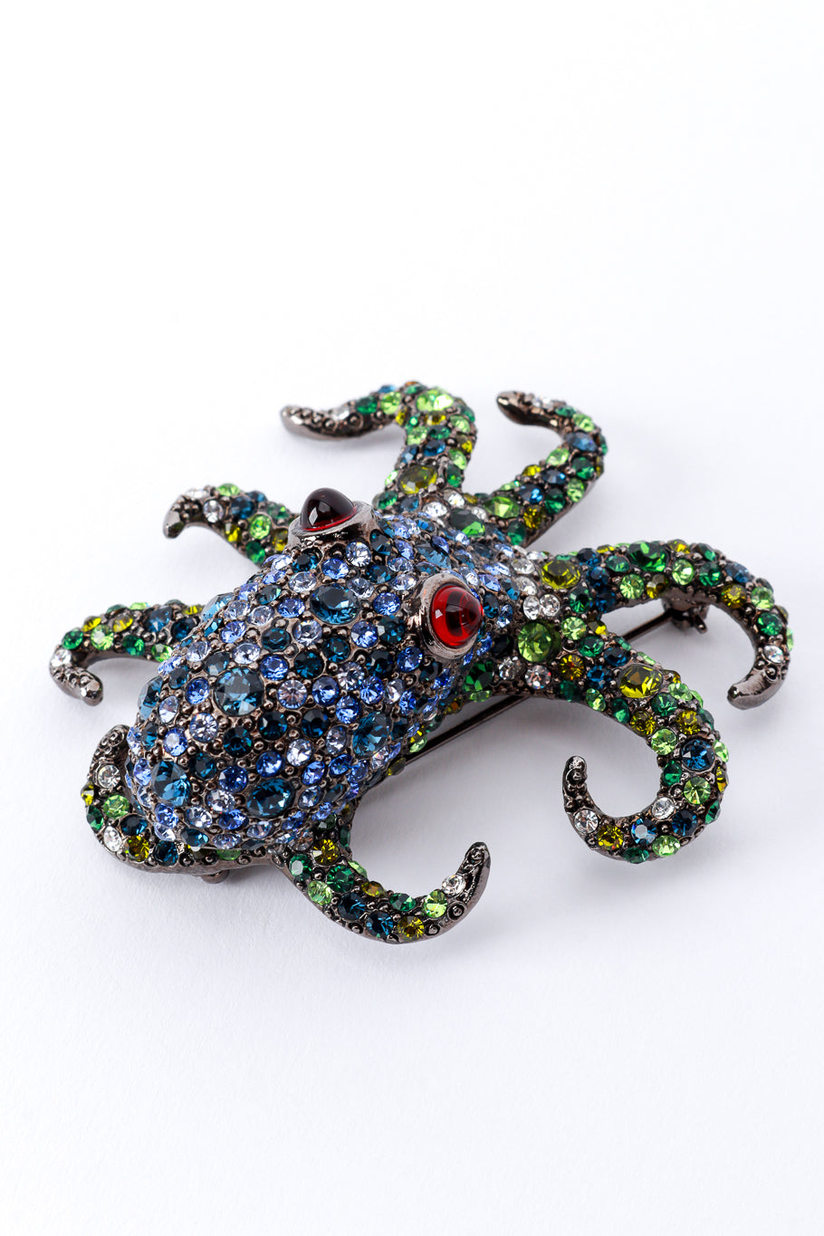 Kenneth Jay Lane Seafoam Rhinestone Octopus Brooch @RECESS LA