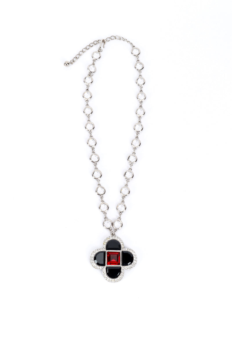 Kenneth Jay Lane Pool of Light Crystal Cross Pendant Necklace @RECESS LA