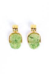 Kenneth Jay Lane Carved Jade Drop Earrings @RECESS LA