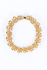 Kenneth Jay Lane Pearl & Rhinestone Floral Collar Necklace reverse @RECESS LA