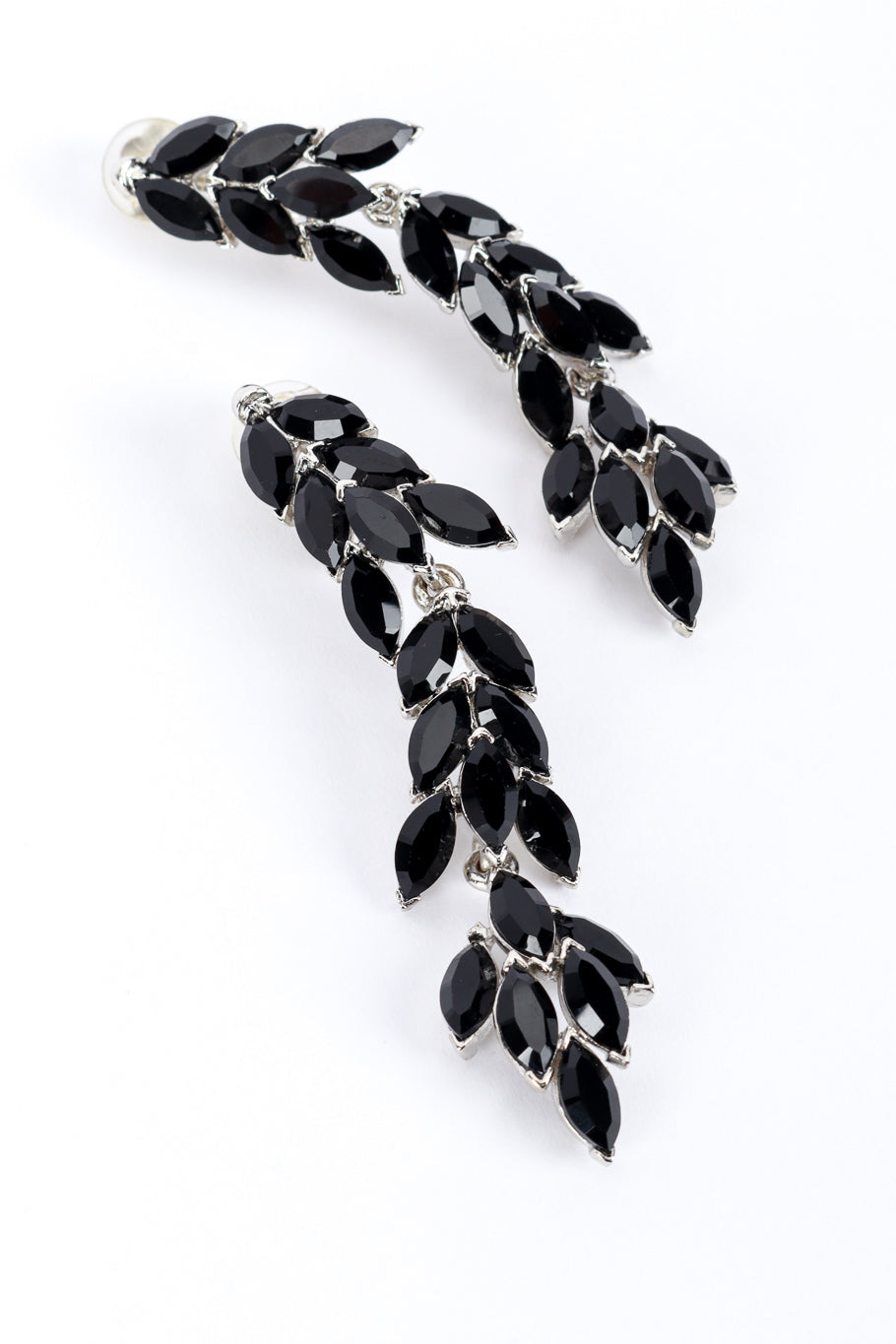 Kenneth Jay Lane Rhinestone Laurel Vine Drop Earrings detail @RECESS LA