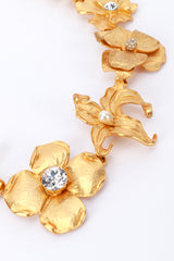 Vintage Kenneth Jay Lane Flora Pendant Collar Necklace detail @recess la