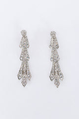 Kenneth Jay Lane Pteruges Rhinestone Drop Earrings @RECESS LA