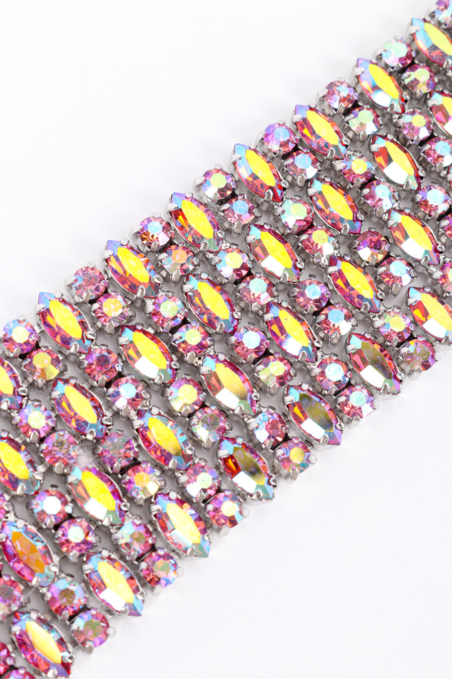 Vintage B. David Aurora Crystal Marquise Bracelet crystal closeup @recess la