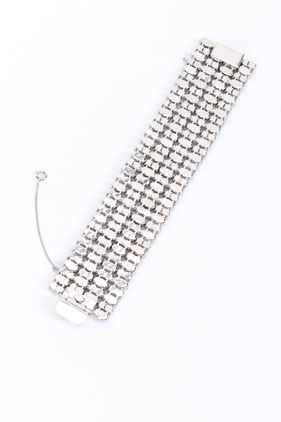 Vintage B. David Aurora Crystal Marquise Bracelet back @recess la