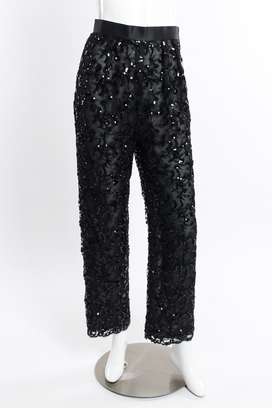 Vintage Bill Blass Sequin Lace Pant front on mannequin @recessla