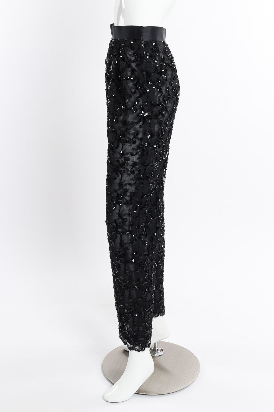 Vintage Bill Blass Sequin Lace Pant side on mannequin @recessla