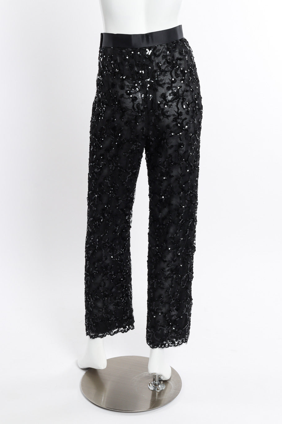 Vintage Bill Blass Sequin Lace Pant back on mannequin @recessla