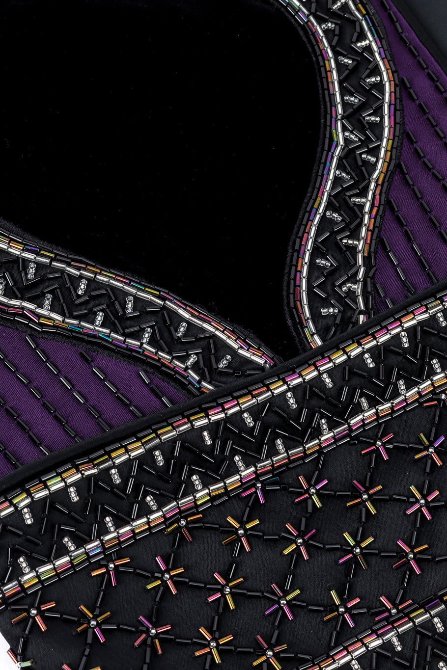 Black Tie Velvet Cropped Jacket beading close  @recessla