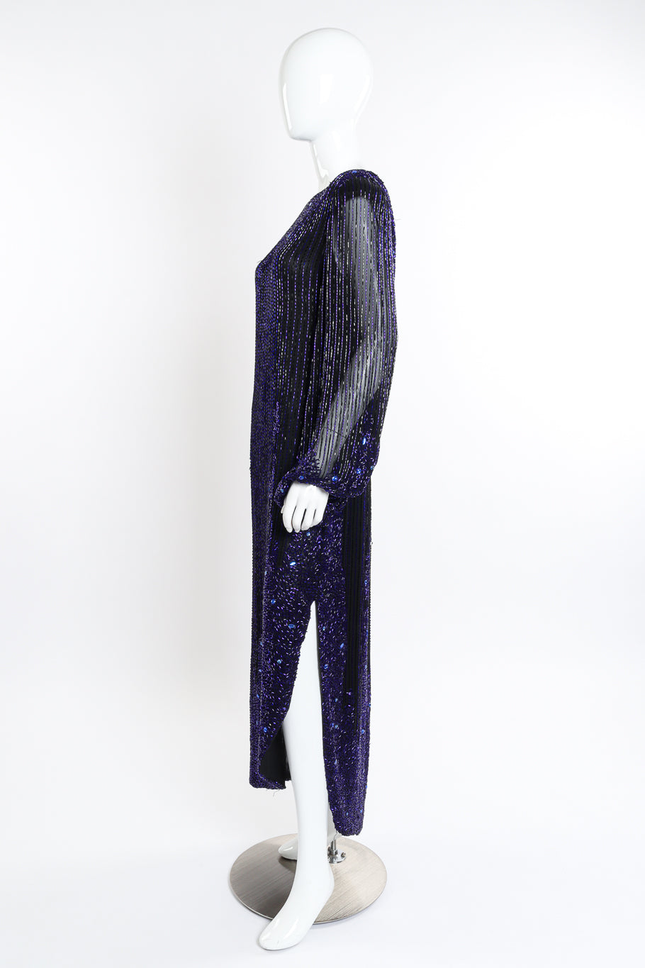 Vintage Bob Mackie Beaded Low Back Dress side on mannequin @recessla