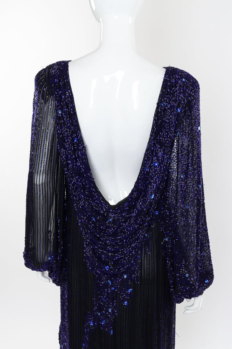 Vintage Bob Mackie Beaded Low Back Dress Recess Vintage Bob Mackie Beaded Low Back Dress Recess