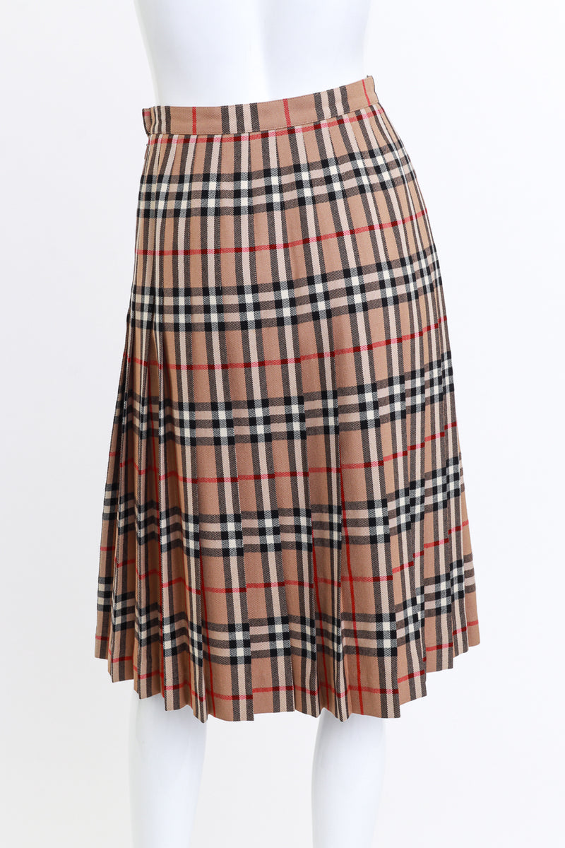 Check Plaid Pleated Skirt by Burberry mannequin back @Recess LA