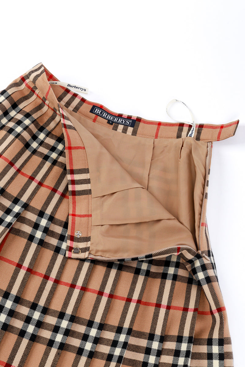 Check Plaid Pleated Skirt by Burberry lining  @Recess LA