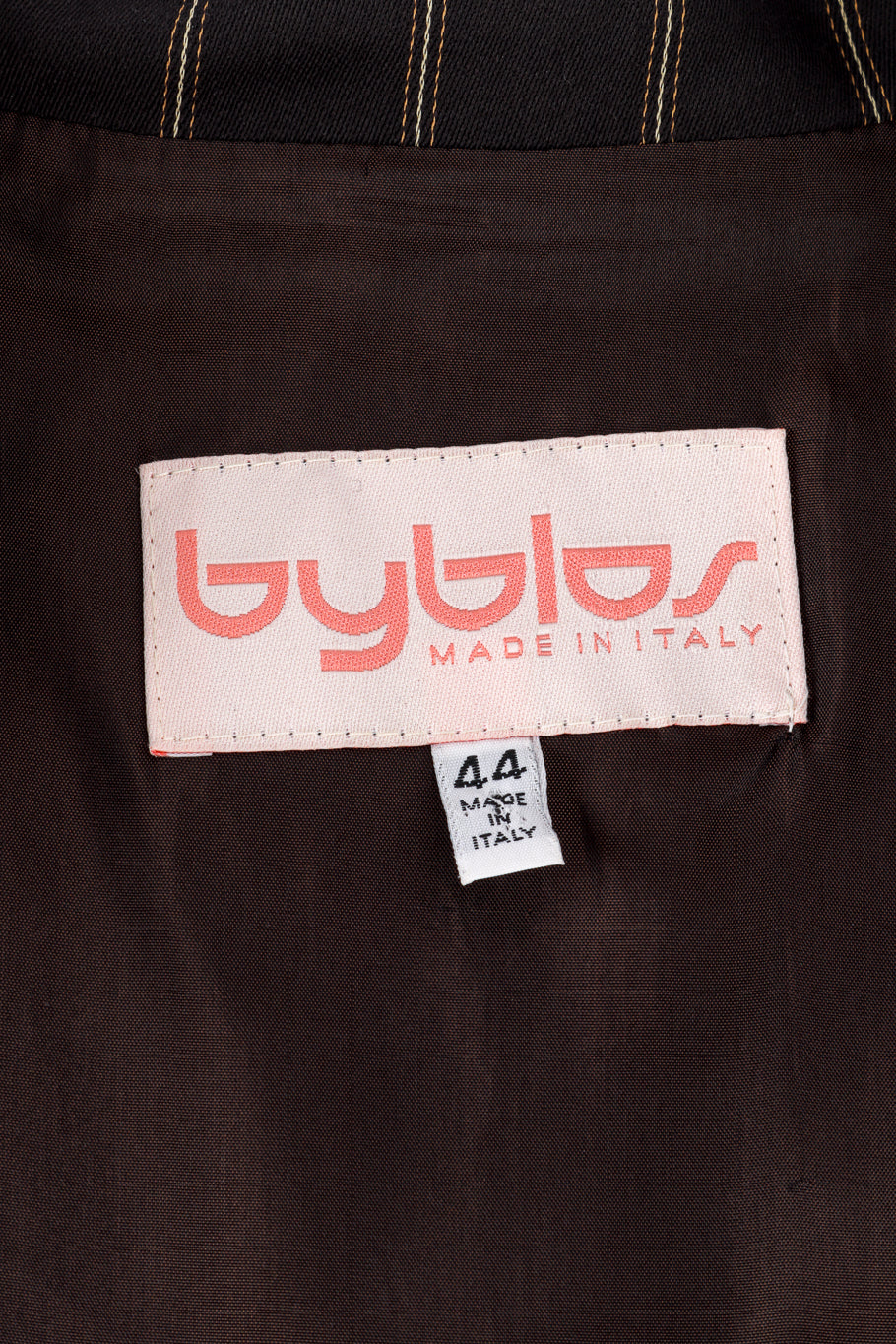 Vintage Byblos Cropped Pinstripe Jacket signature label @recess la