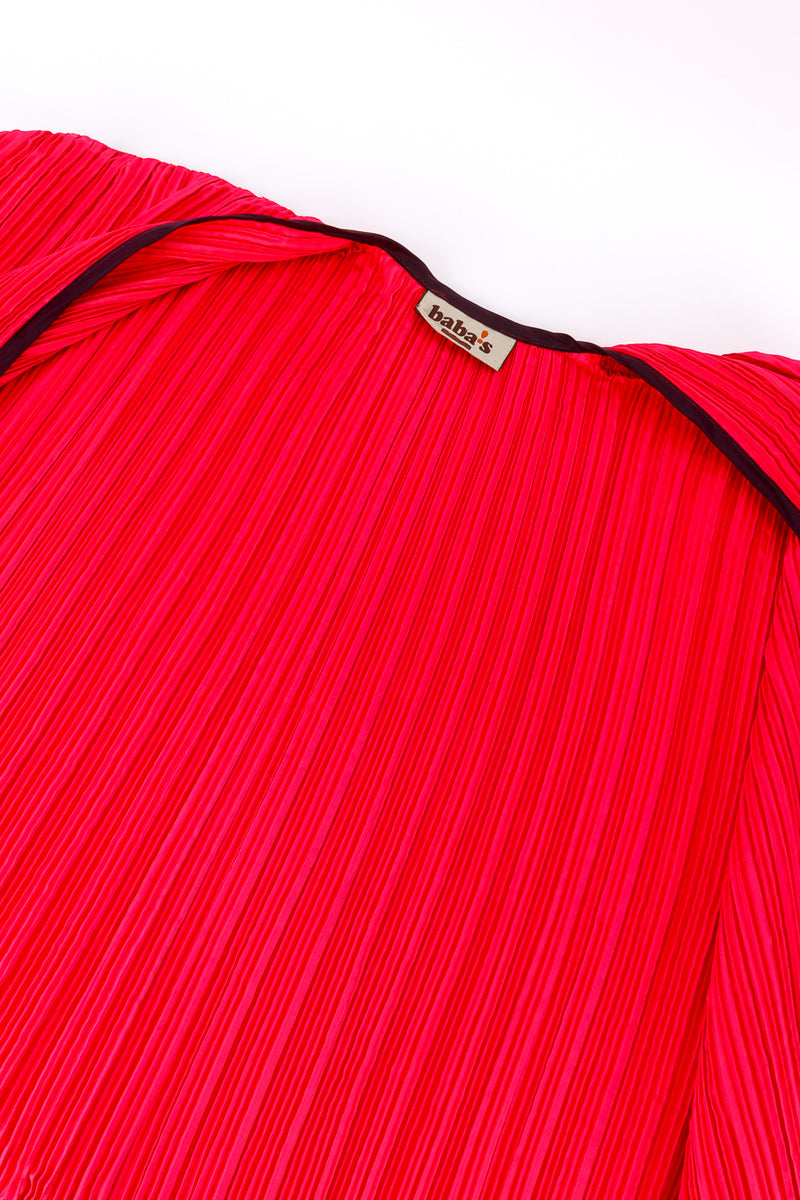 Vintage Baba's Pleated Duster view of interior neckline @recess la