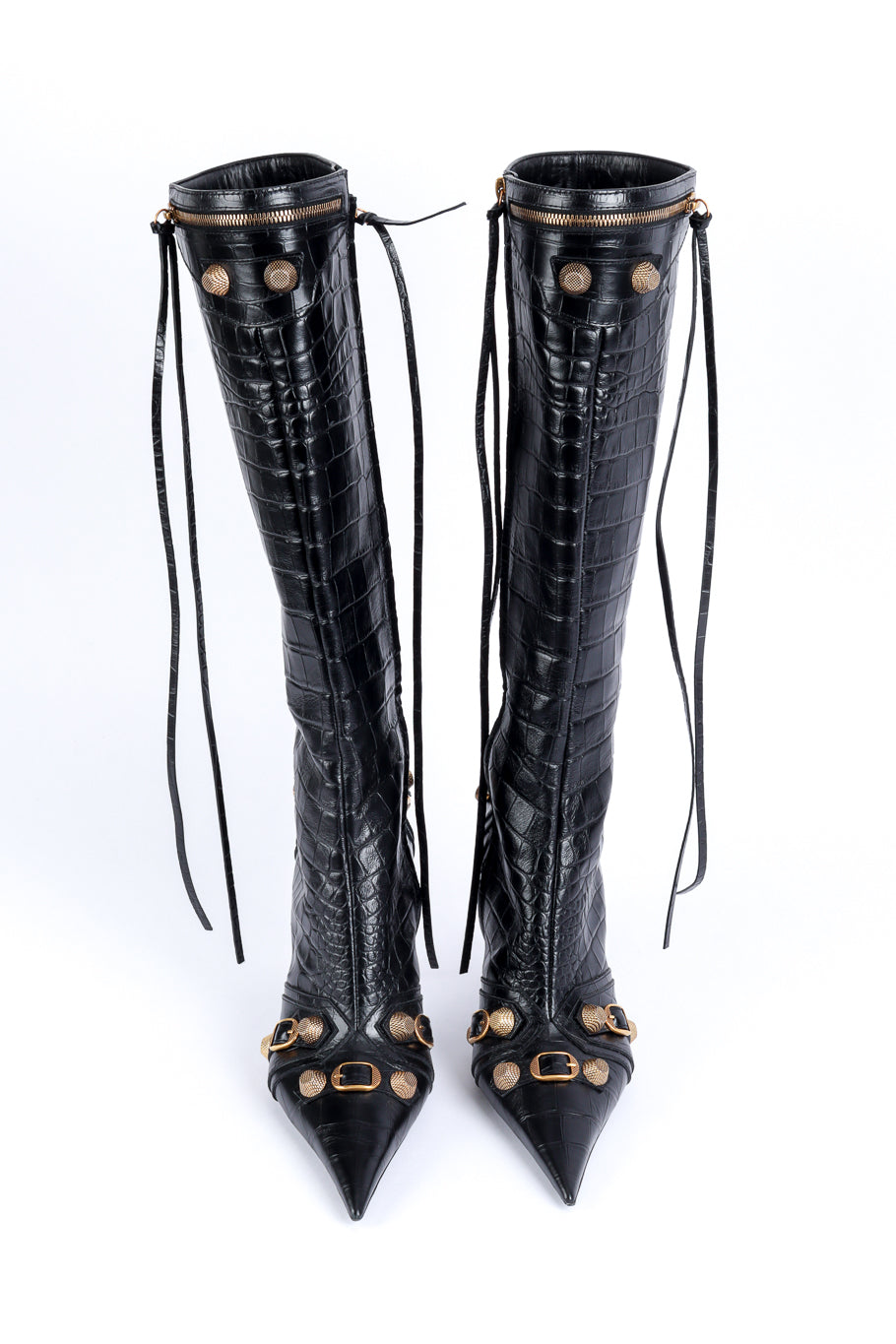 'Cagole' 90mm Stiletto Boots by Balenciaga fronts @ Recess LA