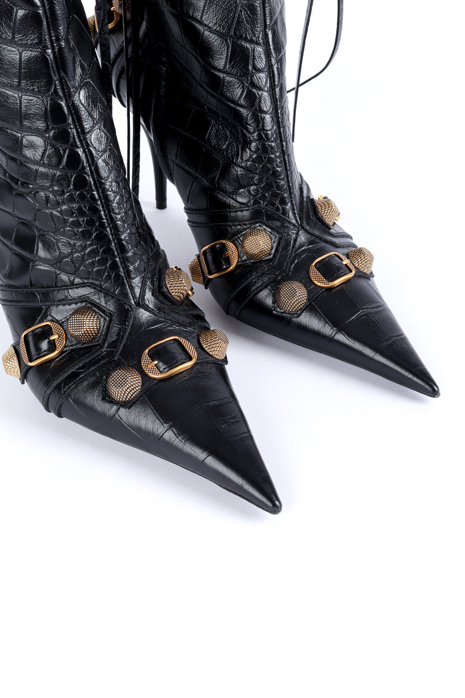 'Cagole' 90mm Stiletto Boots by Balenciaga toes @ Recess LA