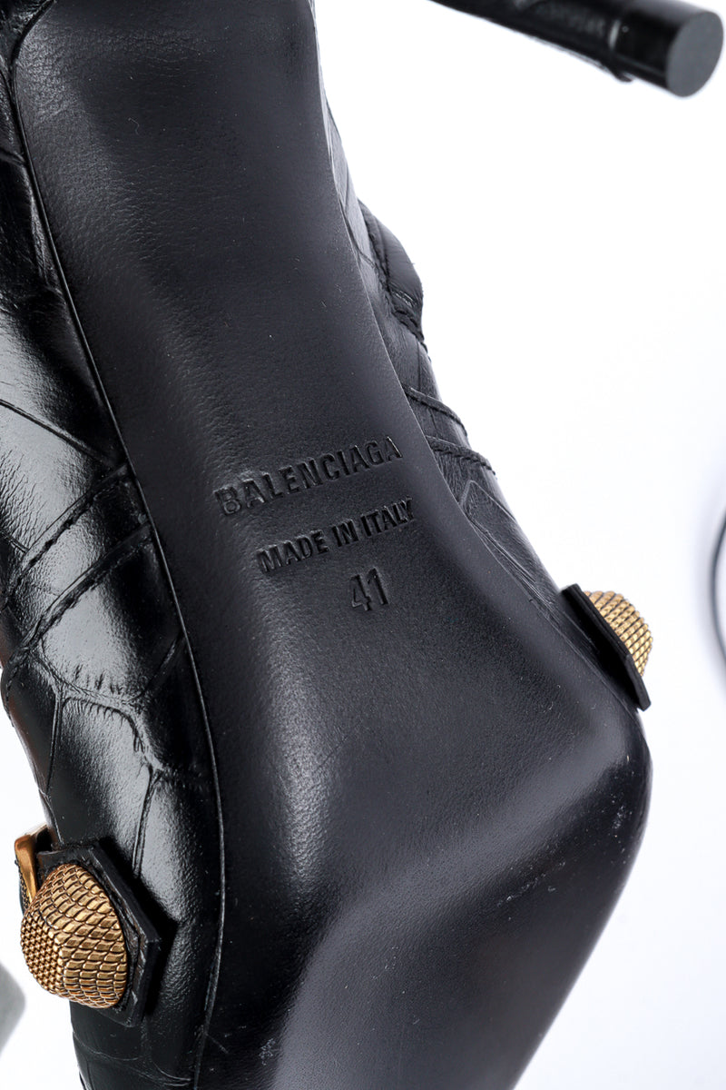 'Cagole' 90mm Stiletto Boots by Balenciaga signature @ Recess LA