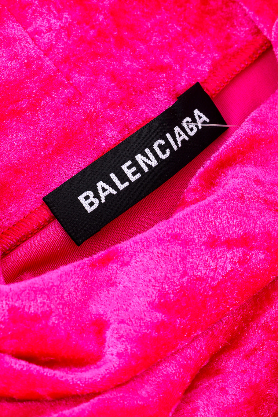 Balenciaga Velvet Turtleneck with Gloves signature label closeup @Recessla