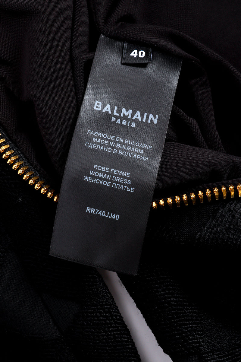 Diamond Bouclé Robe Dress by Balmain fabric tag @Recess LA