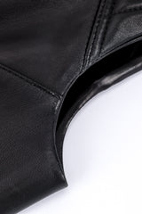 Balmain Leather Biker Vest armpit wear closeup @recess la