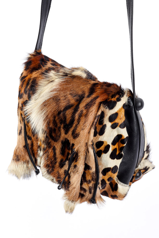 Vintage Barin Animal Hair Flap Bag 3/4 front @recessla