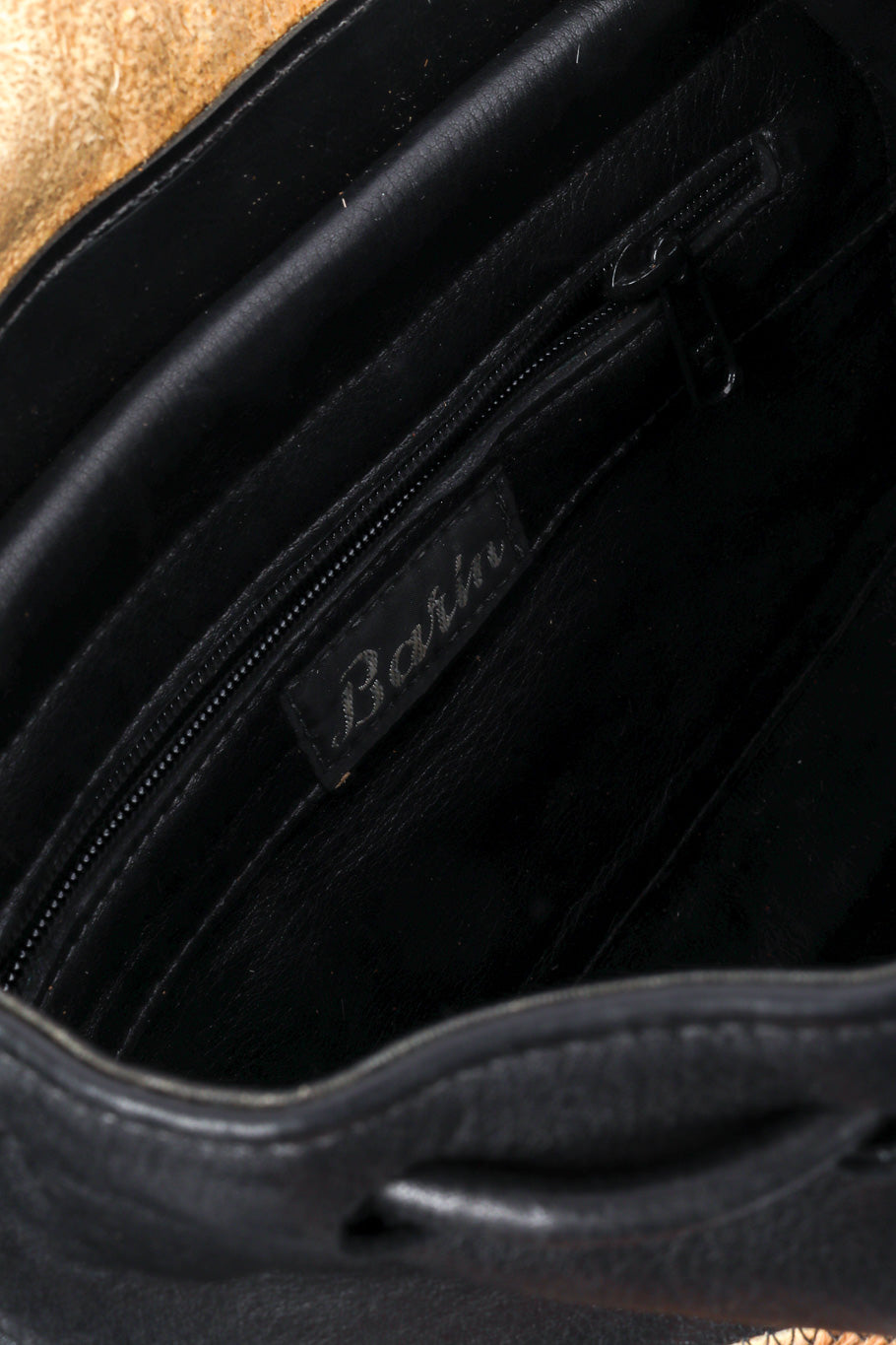 Vintage Barin Animal Hair Flap Bag signature label @recessla