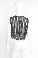 Vintage Saks Fifth Ave Beaded Vest back on mannequin @recessla